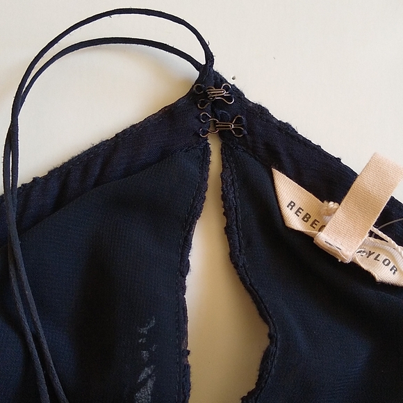 NWT Rebecca Taylor Selena off shoulder silk organza blouse 0 - Picture 9 of 13